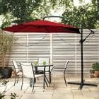 Banana Cantilever 10 ft. Red Patio Umbrella