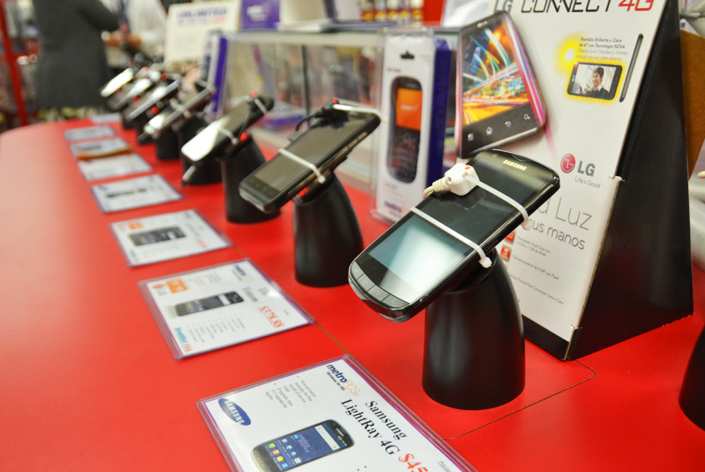 Cellphones section in one of our stores